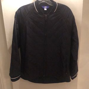 JoyLab Zip Up Black Bomber Workout Lounge Jacket